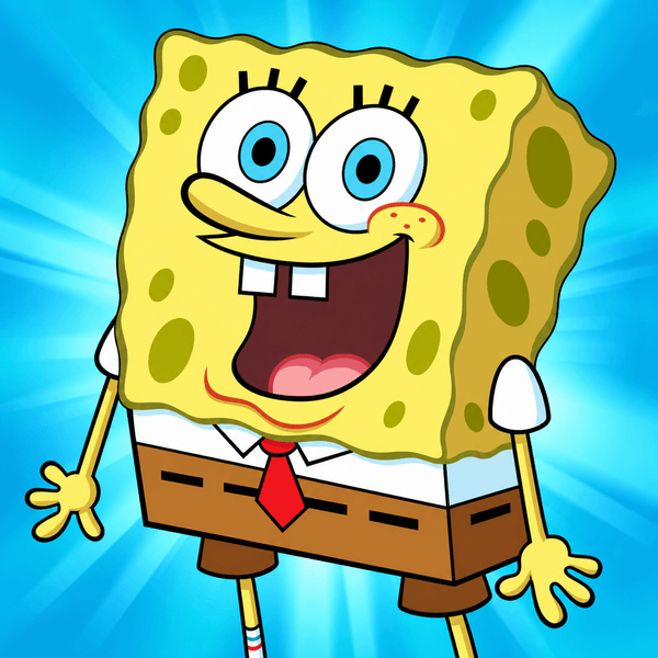 SpongeBob SquarePants in his Krusty Krab uniform